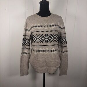 gant fair isle sweater wool linen‎ yak Medium